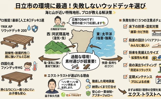 ウッドデッキ 日立市